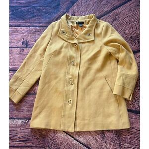 Etcetera Womens Yellow Wool Blend‎ Coat Size 12